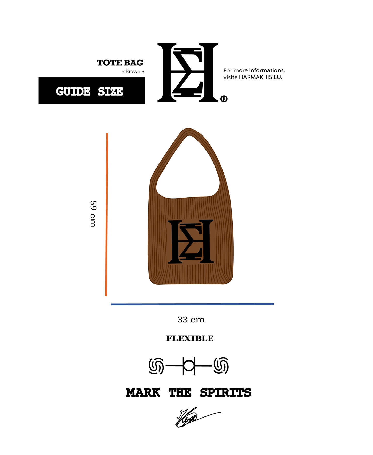 Brown Harmakhis Knit Tote