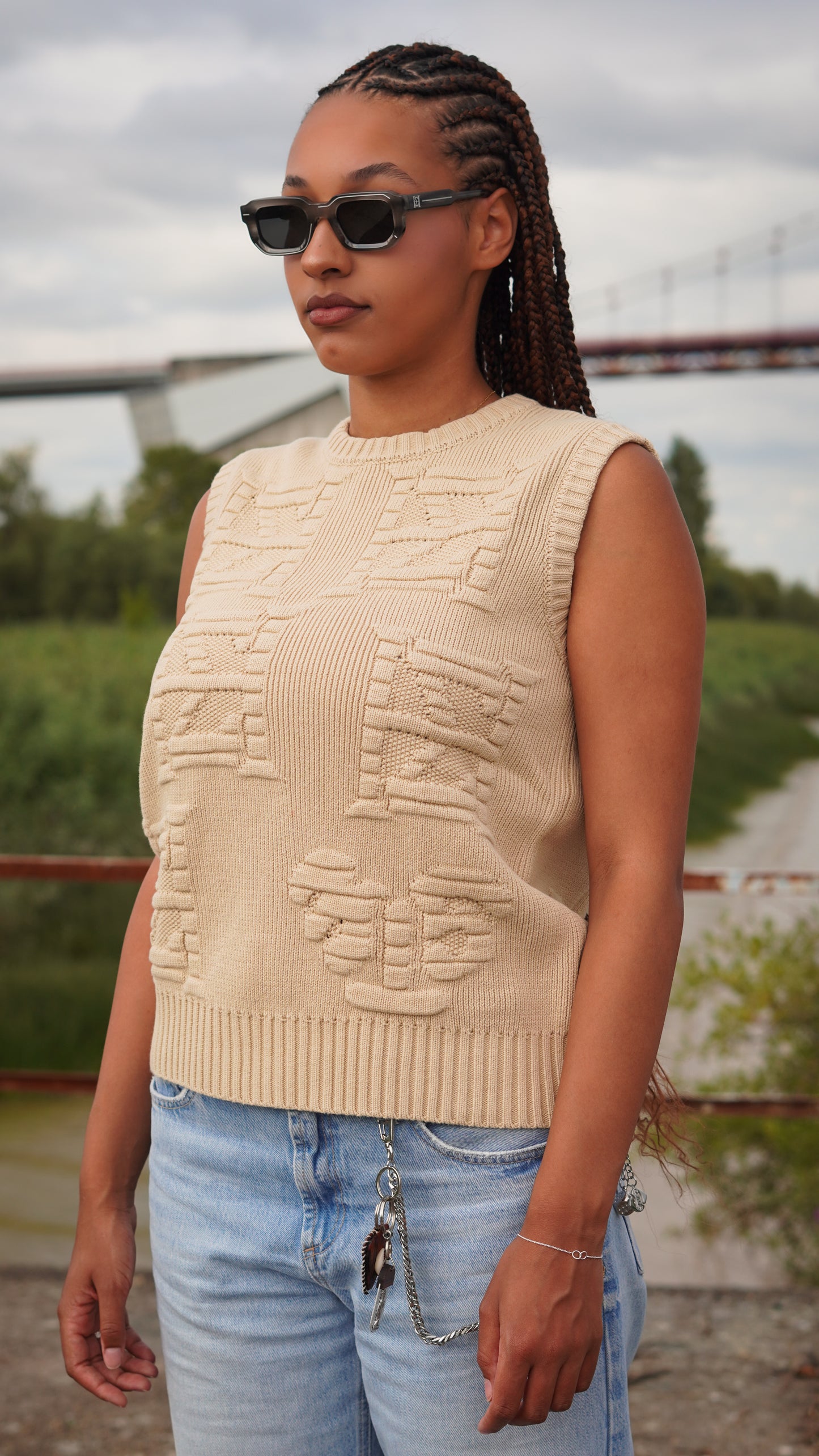 Beige Harmakhis Knit Sweater