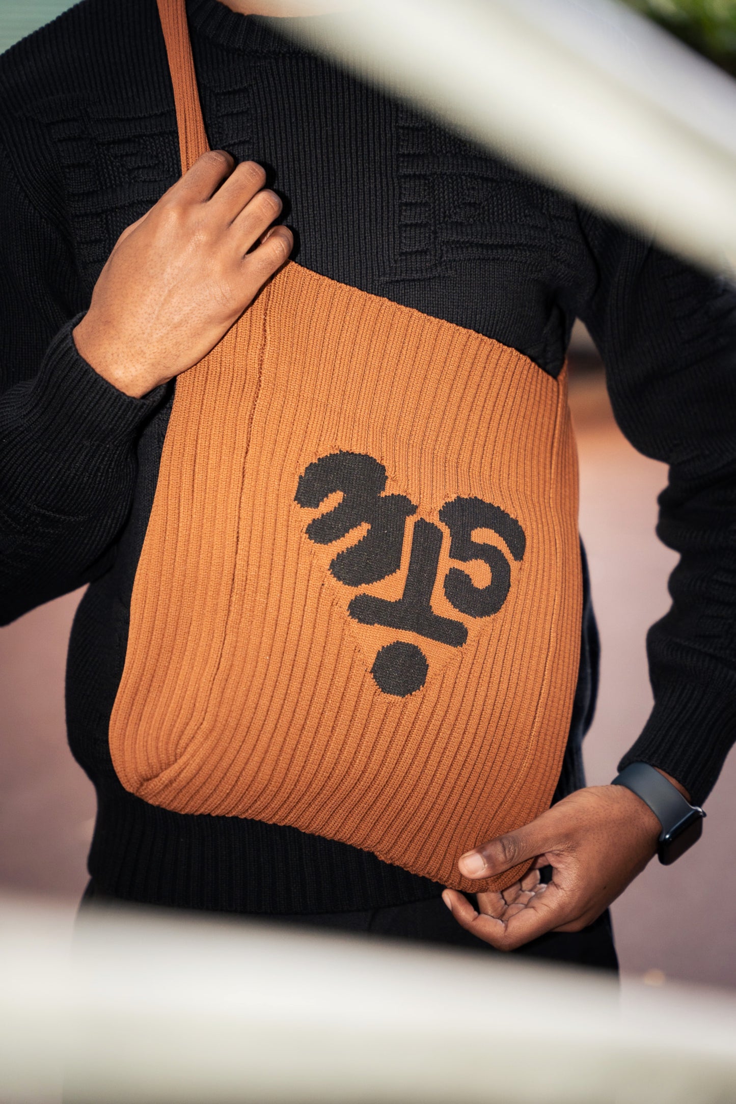 Brown Harmakhis Knit Tote