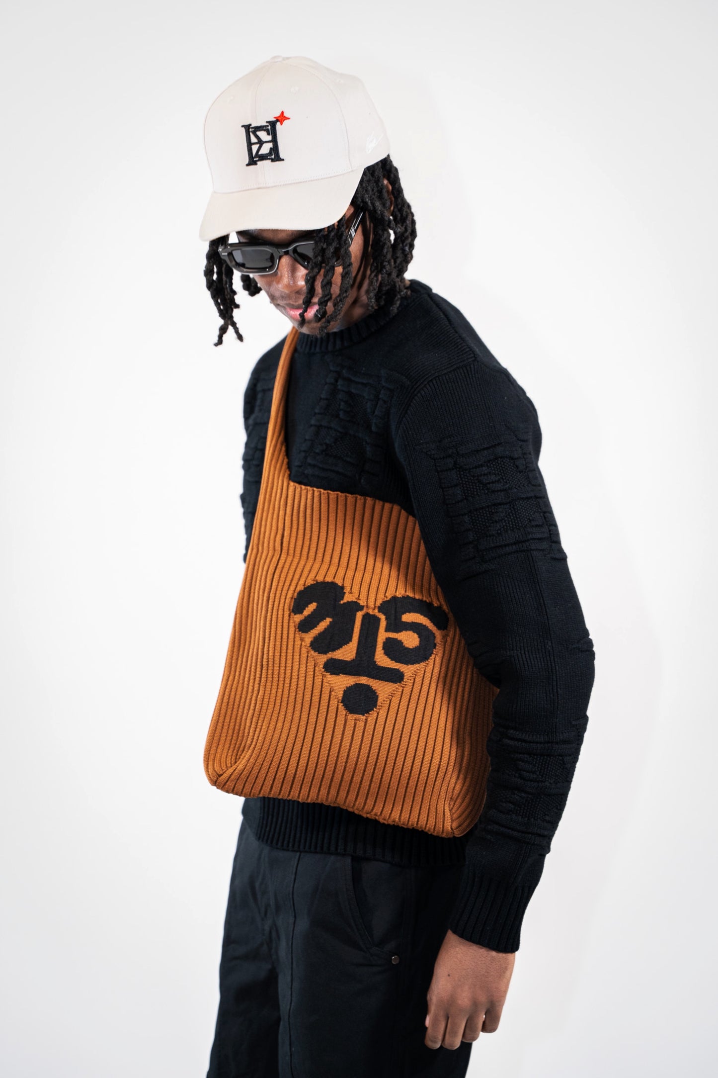 Brown Harmakhis Knit Tote