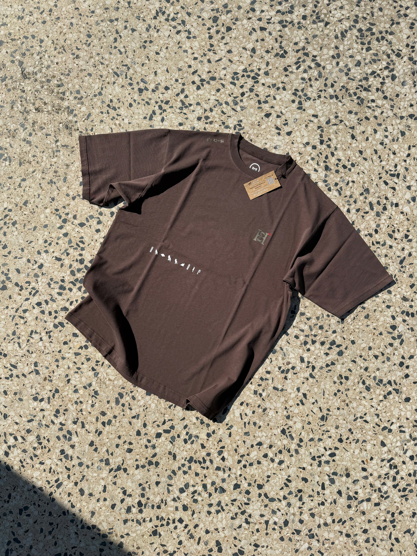 Brown Harmakhis Tee "Heart on your hand"