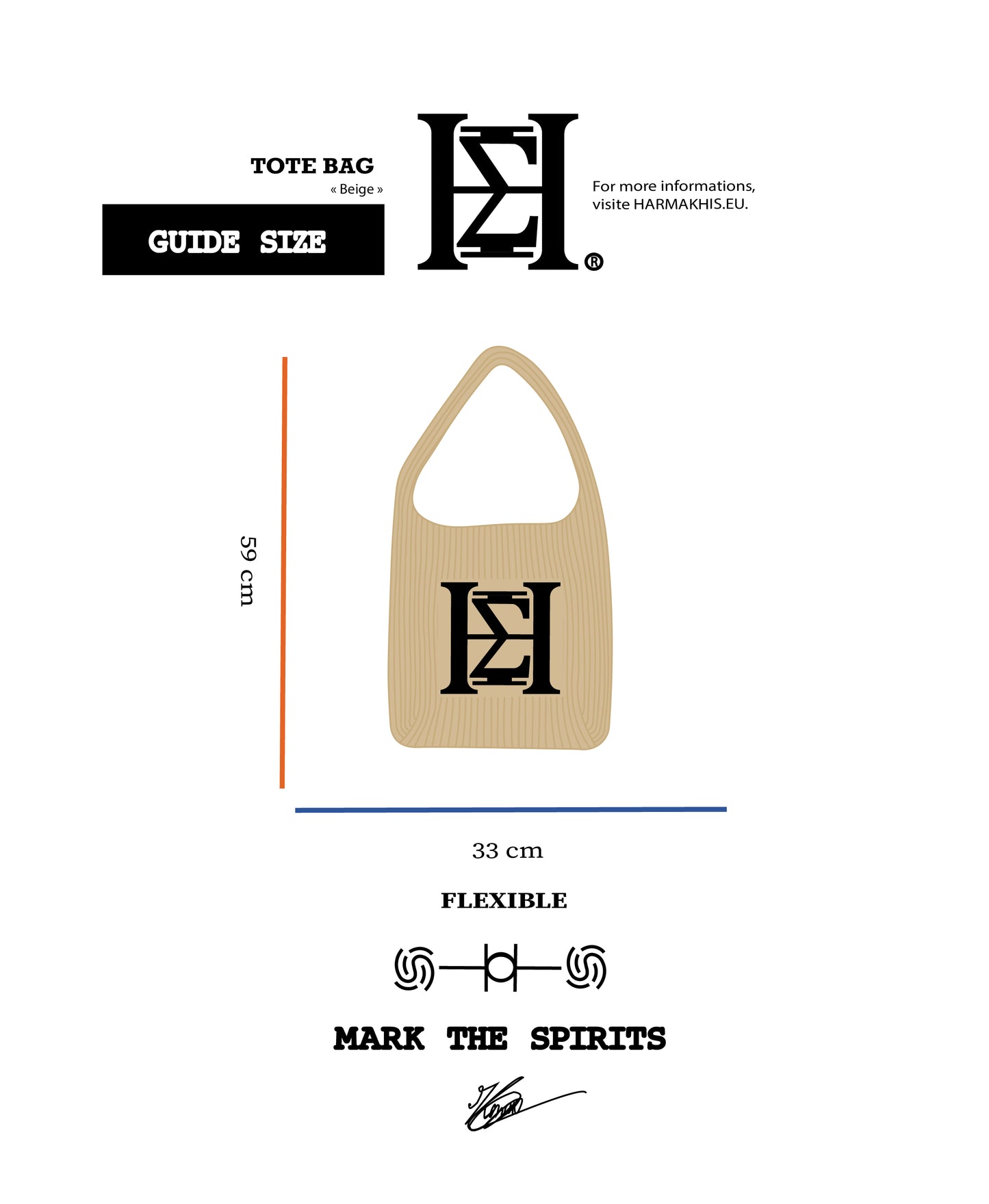 Beige Harmakhis Knit Tote